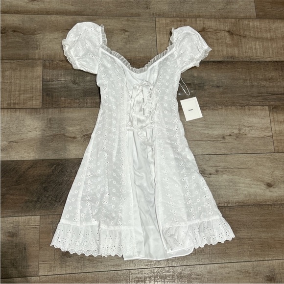 🦄 NWT Daisy Daisy tv eyelet dress size medium white - Picture 4 of 10